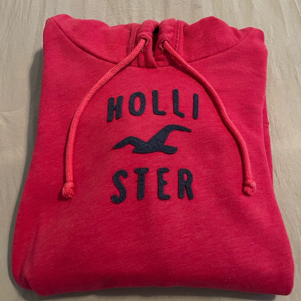 Hollister pink hoodie